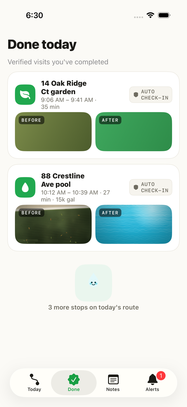 Complete scheduled work on iPhone